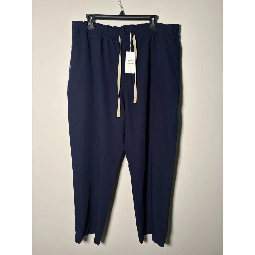FIGS Halcott Relaxed Straight Leg Men's Scrub Pants 2XL Regular Navy Blue New